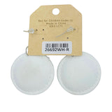 Suede Crystal Baseball Earrings (1.5x2.5in)