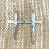 XL Rhinestone Cross Dangle Earrings in 3 Colors (1.57x2.75in)