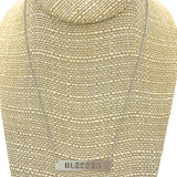 "Blessed" Bar Necklace - Style 3 - Available in 3 Colors