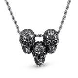 "Trinity" - The Triple Skull Necklace