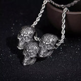 "Trinity" - The Triple Skull Necklace