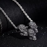 "Trinity" - The Triple Skull Necklace