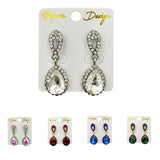 Small Crystal Teardrop Dangle Earrings (ER2649)(0.5x1.5)