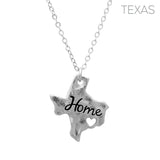 Texas Home State Map Necklace (16+3in)