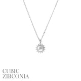 Cubic Zirconia Pearl Necklace (0.53x0.74in)(16+3in)