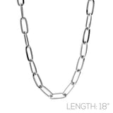 Paperclip Chain Necklace in Silver or Gold (18 + 3in)