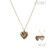 Heart Locket Necklace (16+3in)