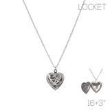 Heart Locket Necklace (16+3in)