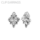 Marquis Shaped Cluster Clip On Earrings (0.86x0.94in)
