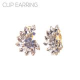 Marquise Cut Cluster Clip On Earrings (0.88x1.12in)
