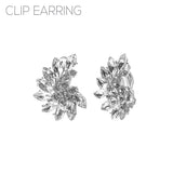 Marquise Cut Cluster Clip On Earrings (0.88x1.12in)