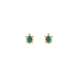 Turtle Epoxy Post Earrings (0.5x0.6in)