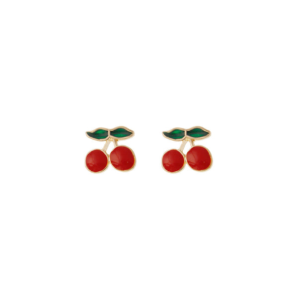 Cherry Post Stud Earrings (0.49x0.49in)