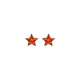 Glitter Star Stud Earrings - 6 Colors Available (0.5x0.5in)