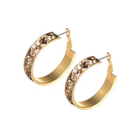 35 mm Glitter Hoop Earrings in 6 Colors (1.5x1.5in)