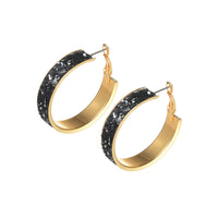 35 mm Glitter Hoop Earrings in 6 Colors (1.5x1.5in)