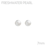 7mm Freshwater Pearl Stud Post Earrings
