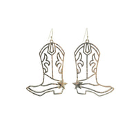 Cowboy Boots Dangle Earrings in 7 Colors, Boot (1.5x2.5in)