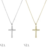 Cubic Zirconia Cross Knot Necklace (16+3in)