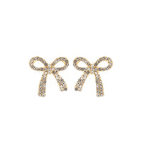 Bow Post Stud Earrings (0.8x0.9in)