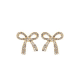Bow Post Stud Earrings (0.8x0.9in)