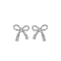 Bow Post Stud Earrings (0.8x0.9in)