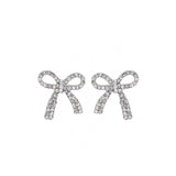 Bow Post Stud Earrings (0.8x0.9in)