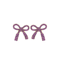 Bow Post Stud Earrings (0.8x0.9in)