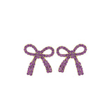 Bow Post Stud Earrings (0.8x0.9in)