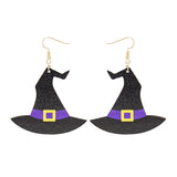 Witch Hat Buckle Halloween Themed Earrings (2.36x2.17in)