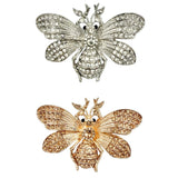 Crystal Bee Pin Brooch (06720)(2.25x1.5in)