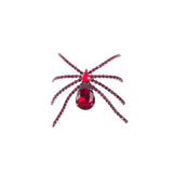 Black Nickel Plated Rhinestone Spider Pin (2.1x1.8in)
