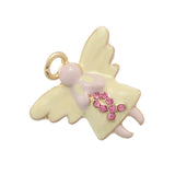 Pink Ribbon Praying Angel Breast Cancer Awareness Pin (1.18x1.18in)