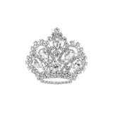 Rhinestone Mixed Shaped Crown Brooch Pin (2x1.75in)