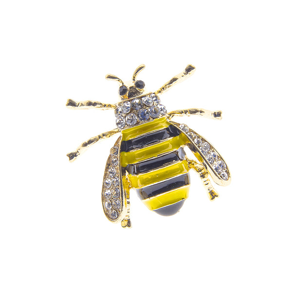 Epoxy Bumble Bee Brooch Pin (1.23x1.15in)