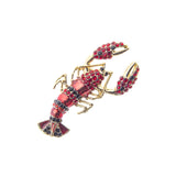 Red Epoxy Lobster Brooch Brooch Pin (0.92x2in)