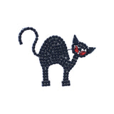 Red Eyed Black Cat Crystal Pin (2.15x2.15in)