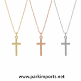 Cross Brush Finished Necklace (16+1+1in)