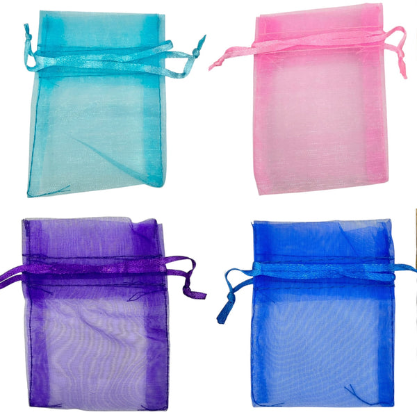 Small Drawstring Organza Bags - 9 Colors (2.5x3.5in)