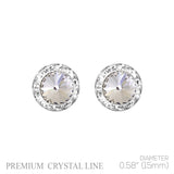 15mm Rondelle Crystal Stud Earrings - 2 Colors (Dance Team)