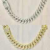 18mm Iced Miami Link Cuban Chain in Silver or Gold (20in)