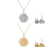 Cubic Zirconia Tree of Life Locket Necklace (16+3in)