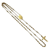 4mm San Benito Stainless Steel Rosary - 4 Colors (17in)