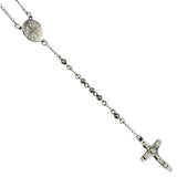 4mm San Benito Stainless Steel Rosary - 4 Colors (17in)