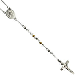4mm San Benito Stainless Steel Rosary - 4 Colors (17in)