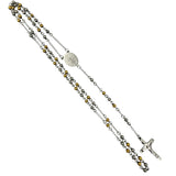 4mm San Benito Stainless Steel Rosary - 4 Colors (17in)