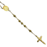 6mm San Benito Stainless Steel Rosary - 4 Colors (19in)