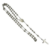 6mm San Benito Stainless Steel Rosary - 4 Colors (19in)