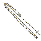 6mm San Benito Stainless Steel Rosary - 4 Colors (19in)