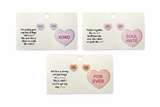 Valentine's Themed Sweehearts Earrings - 3 Colors